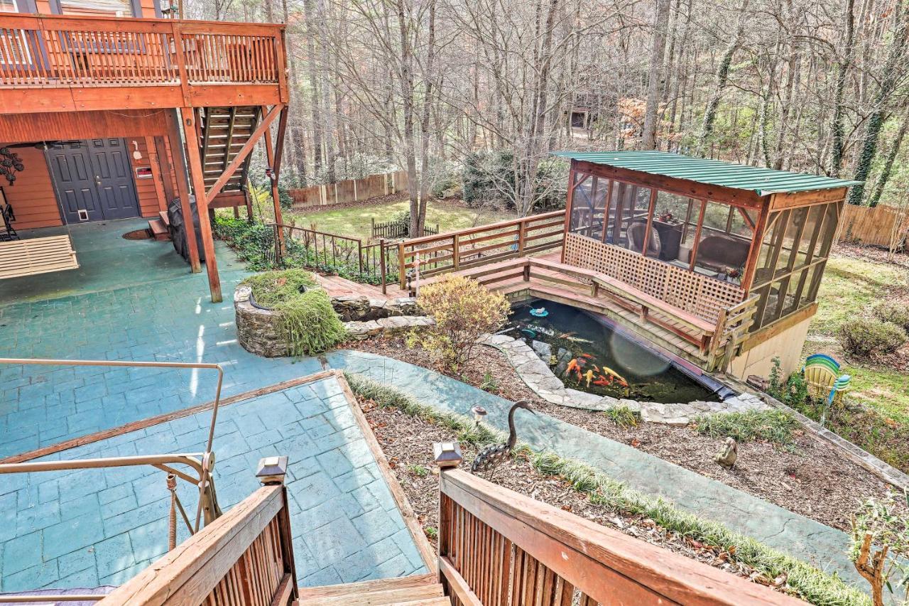 Asheville Mountain Getaway With Patio And Koi Pond! Exterior foto